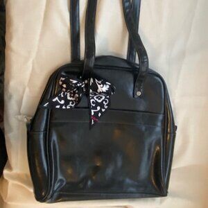 Thirty One Leather Medium Purse Parisian Pop with Scarf & Duster Bag